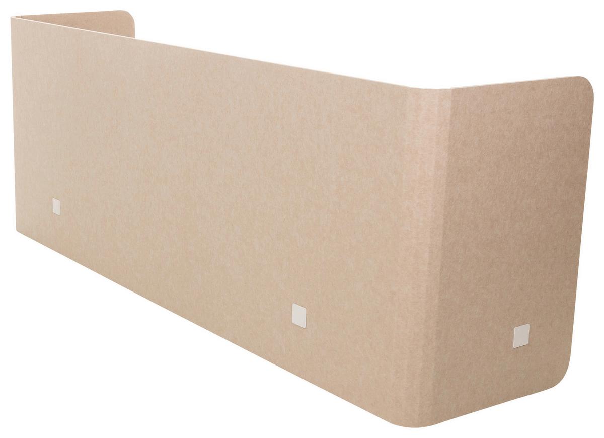 Trennwand Flexmiut U - Beige, Basics, Kunststoff/Textil (160/40/2cm) - MID.YOU