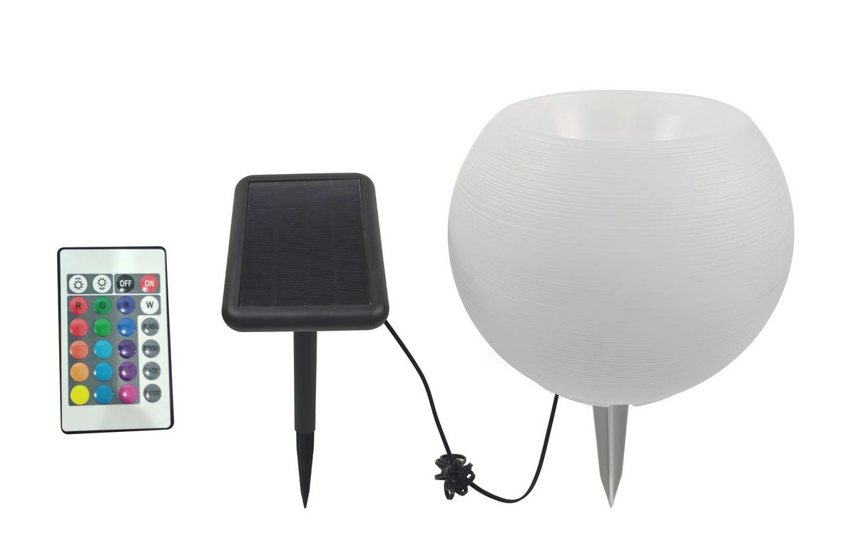SOLÁRNÍ SVÍTIDLO VASE - bílá, Konvenční, plast (25/20cm) - Modern Living