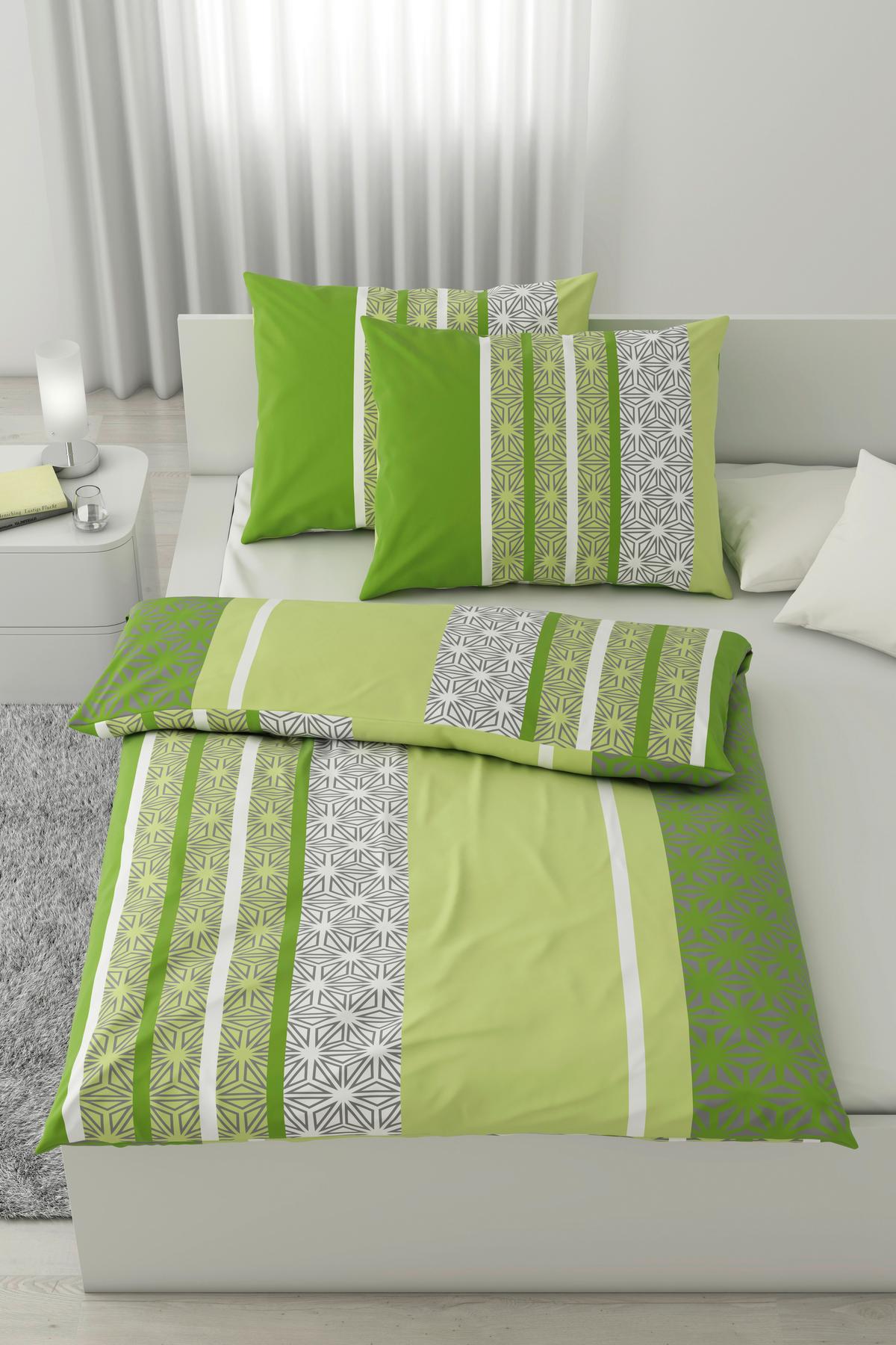 Posteľná bielizeň Sara, 2x70/90 200/220cm - zelená, textil (200/220cm) - Based