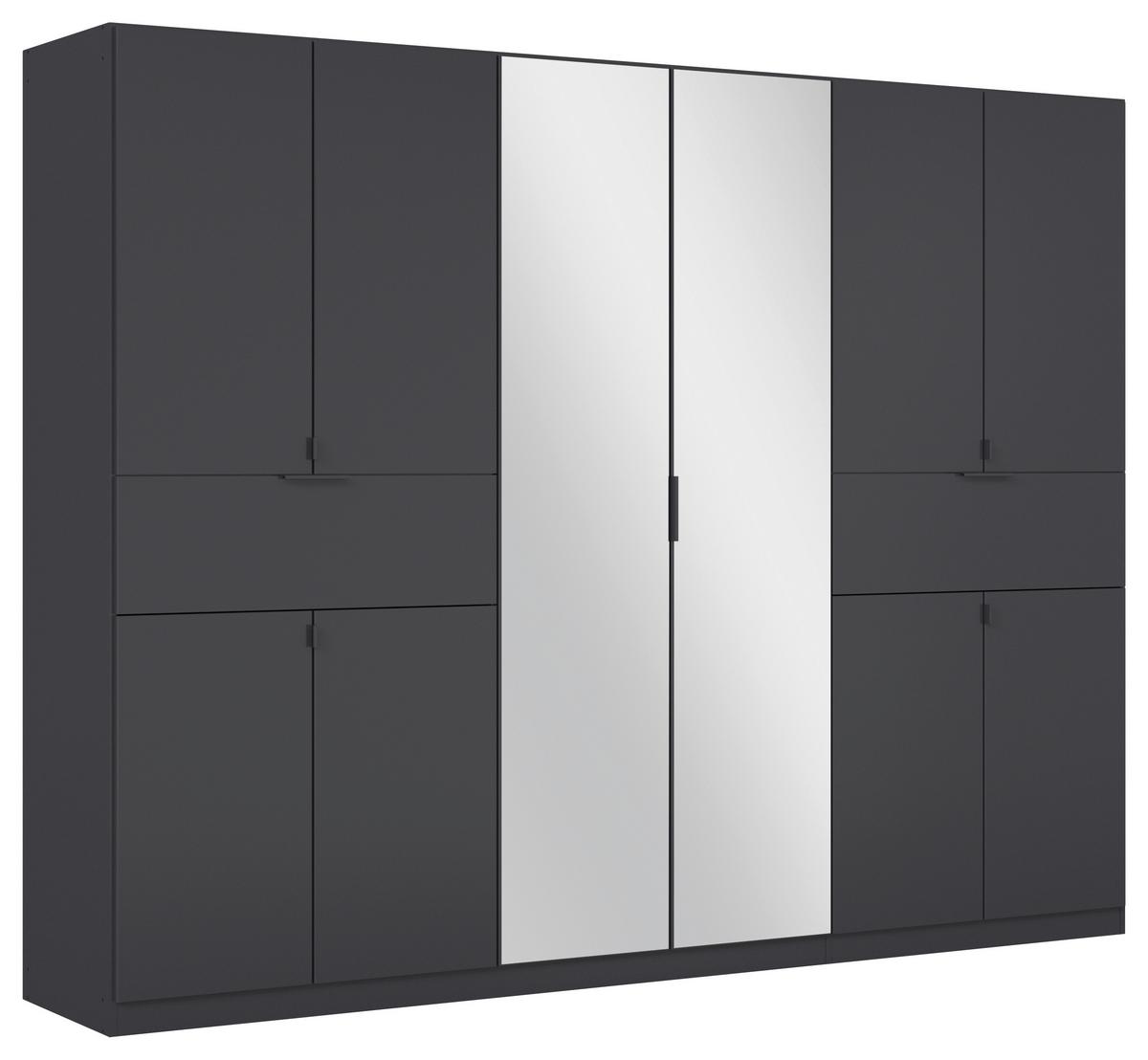 Drehtürenschrank Ticao Grau B: 271 Cm - Silberfarben/Grau, MODERN, Holzwerkstoff (271/210/54cm) - Rauch Möbel