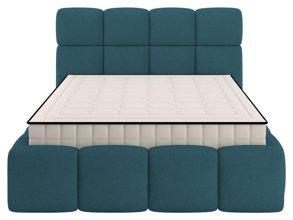 Polsterbett Cloudy M. Matratze Türkis, Lf: 120x200 Cm - Türkis, Trend, Holz/Holzwerkstoff (120/200cm) - Luca Bessoni
