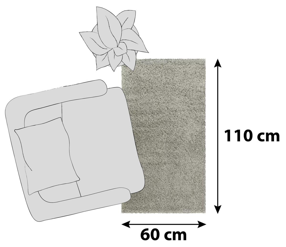 Hochflor Teppich Naturfarben Naturfaser Sydney 60x110 cm - Naturfarben, Basics, Textil (60/110cm)