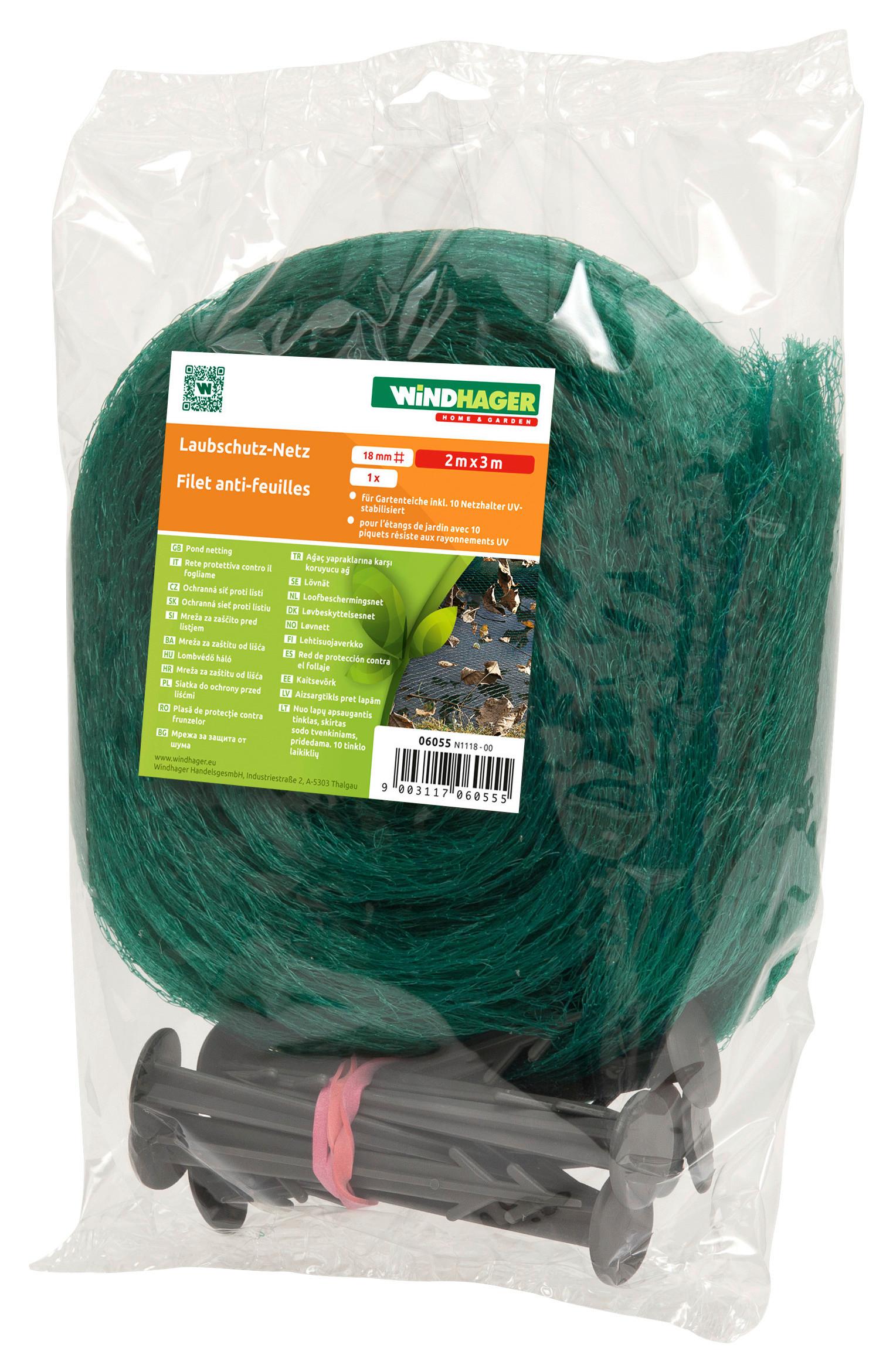 Laubschutznetz 4x3 M Grün Mit 10 Netzhalter - Grün, Basics (400/300cm)