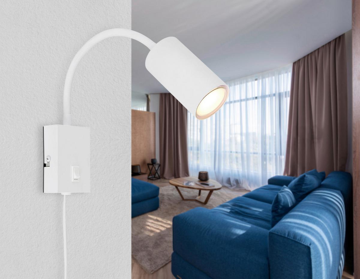 NÁSTĚNNÉ BODOVÉ SVÍTIDLO WITMO2 - bílá, Moderní, kov (7/44cm) - Mömax