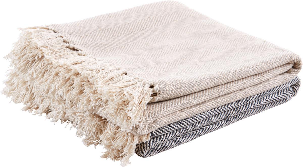 Tagesdecke Kordula - Beige, ROMANTIK / LANDHAUS, Textil (140/210cm) - James Wood