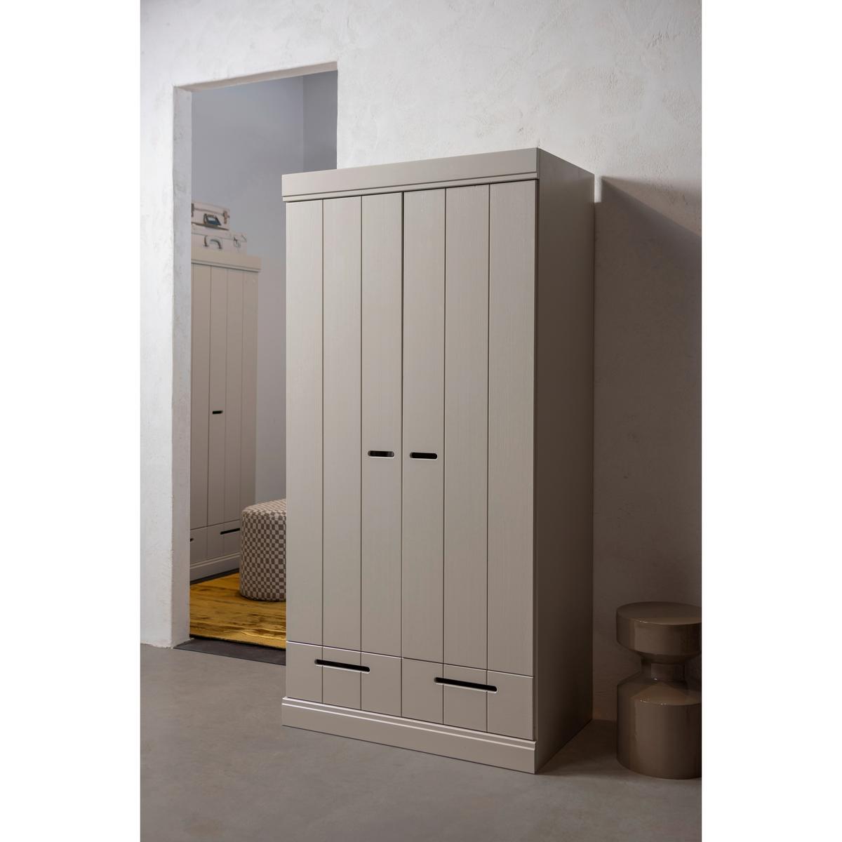 DREHTÜRENSCHRANK Connect Grau B: 94cm - Grau, Basics, Holz (94/195/53cm) - MID.YOU