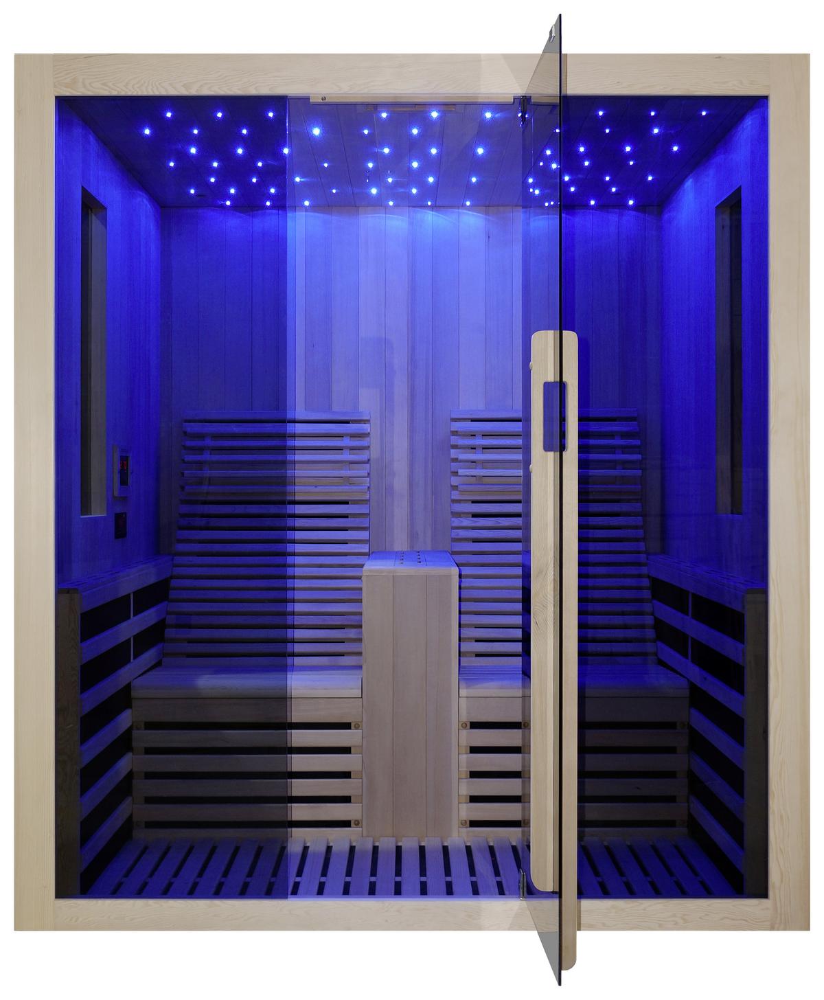 Infrarotkabine 2 Personen 180x195x150 Cm Carbon - Naturfarben, Basics (180/195/150cm) - Sanotechnik