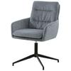 Armlehnstuhl Patrice Grau, Sitzfl. 360° drehbar - Schwarz/Grau, Design, Holz/Textil (57/88/67cm) - MID.YOU