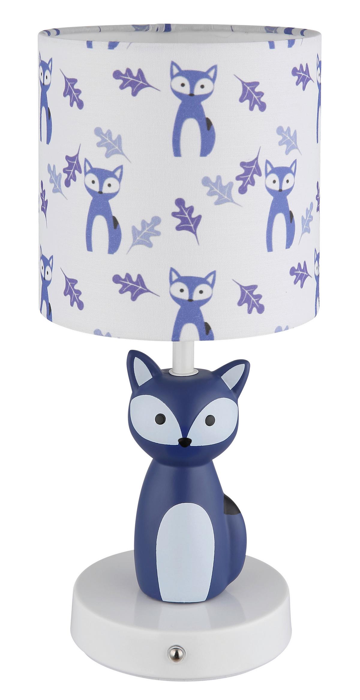 LED-Tischleuchte Foxy Blau Weiß D: 15 cm - Blau/Weiß, Trend, Keramik/Kunststoff (15/33,5cm) - Globo