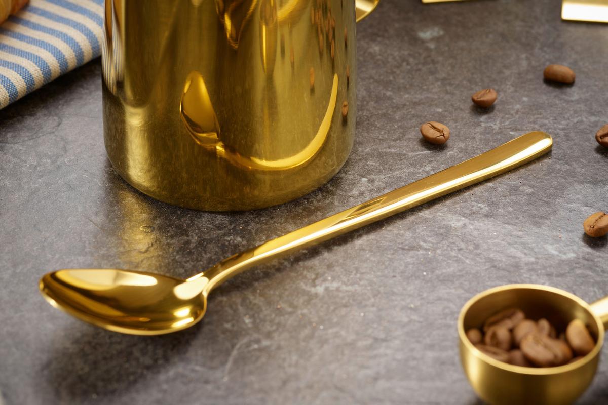 Kaffeeset Echtwerk Kaffeezubehör-Set - Goldfarben, Design, Metall (10,5cm) - Echtwerk