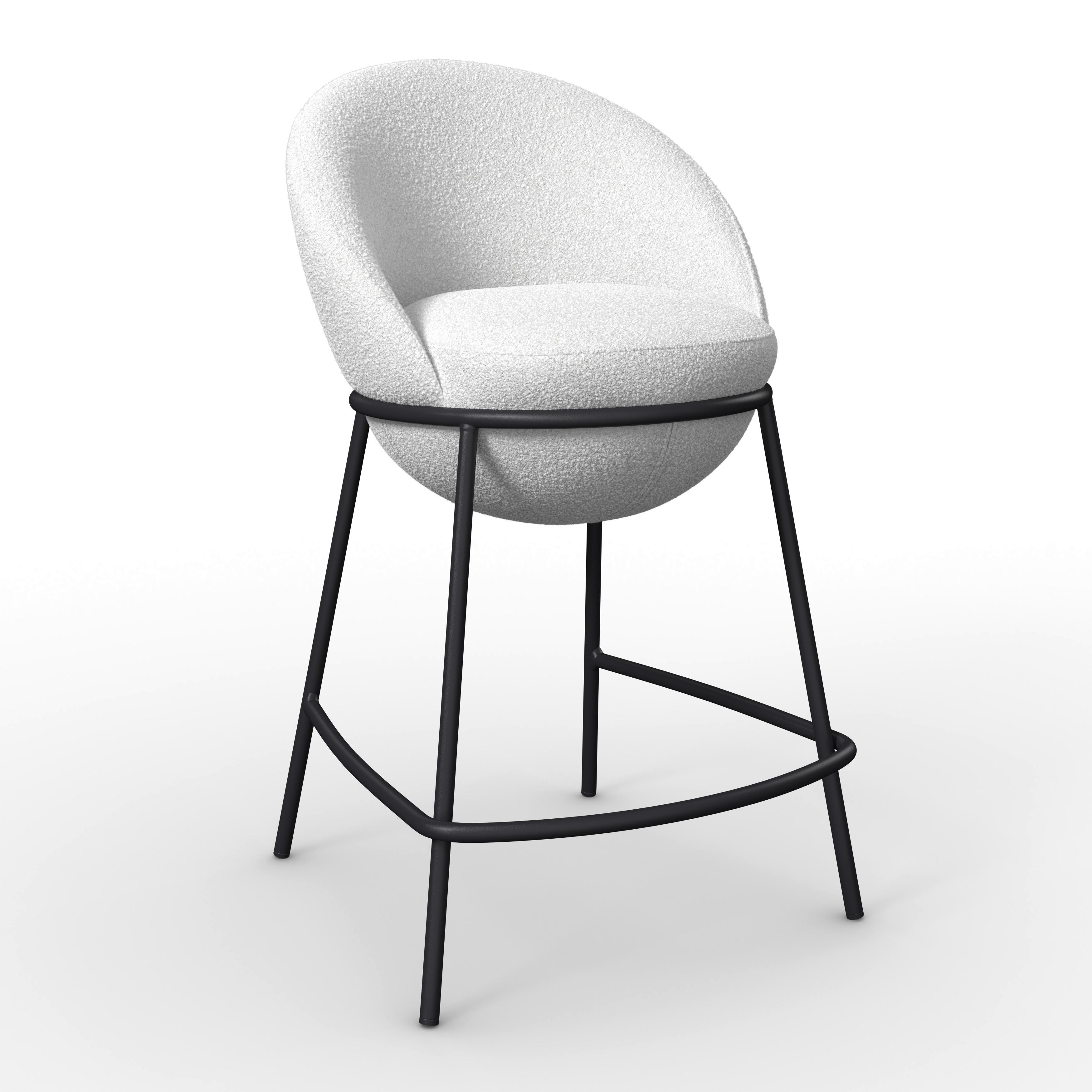 BAROVÁ ŽIDLE ZOA - černá/krémová, Moderní, kov/dřevo (50/110/58cm) - Bessagi Home