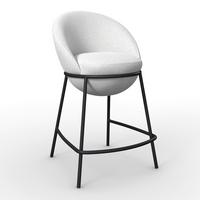 BAROVÁ ŽIDLE ZOA - černá/krémová, Moderní, kov/dřevo (50/110/58cm) - Bessagi Home