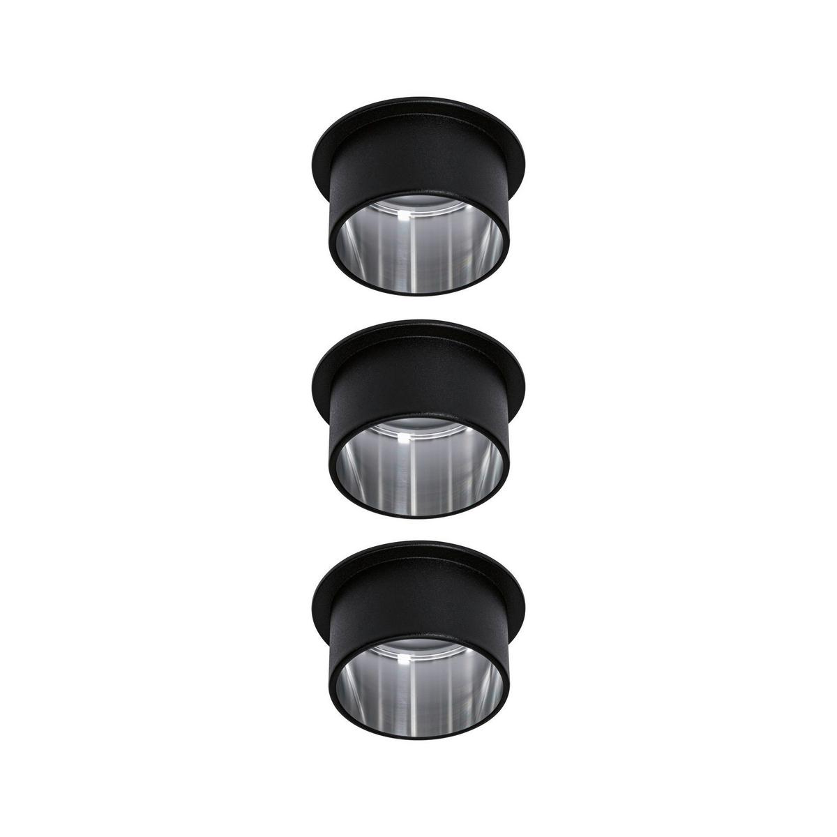 Deckenleuchte 3er-Set Ø 6,8 cm 3-Flammig, dimmbar - Basics, Metall (6,8cm) - Paulmann