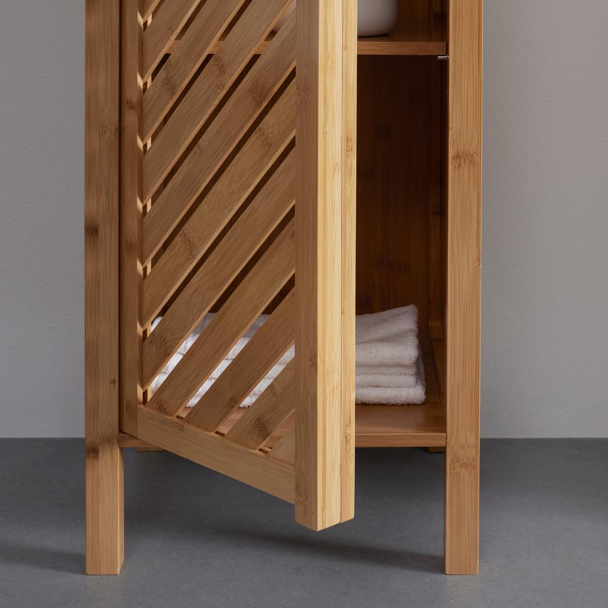 Vysoká skrinka BONNY prírodné farby - prírodná farba, Modern, prírodné materiály (35/160/36cm) - P & B