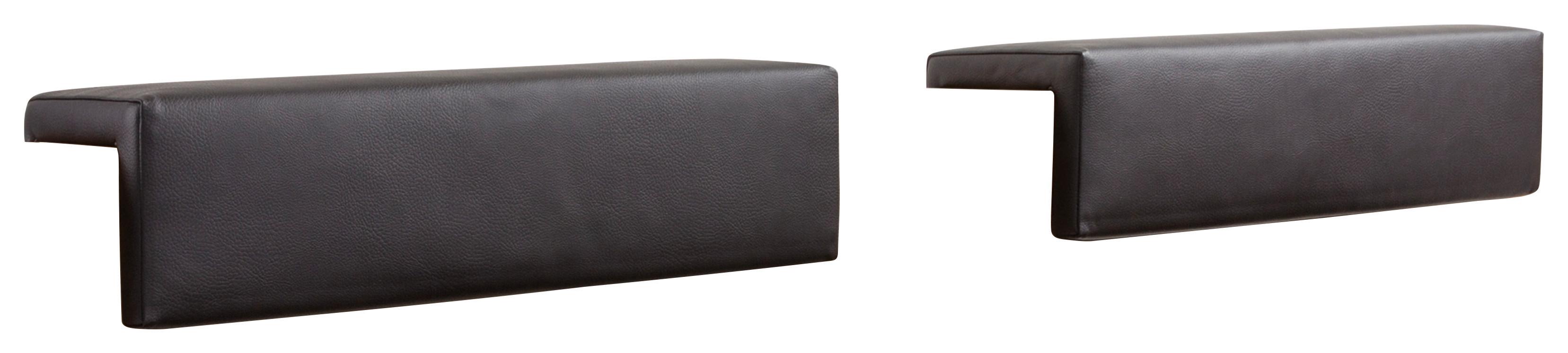 Kopfteilpolster Nakio, Antrazit B: 55 cm - Anthrazit, Design, Textil (55/14/19cm) - Hasena