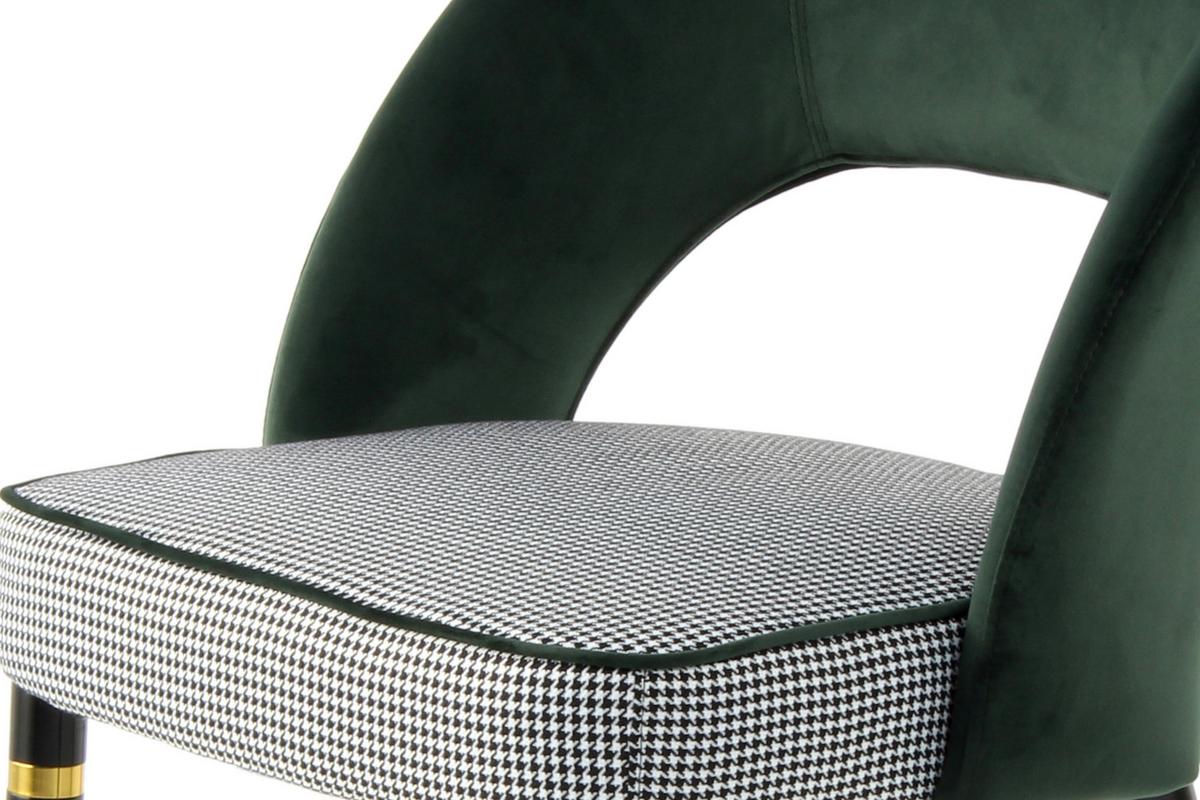 Sada židlí zelená - černá/zelená, Moderní, kov/textil (58/83/56cm) - MID.YOU