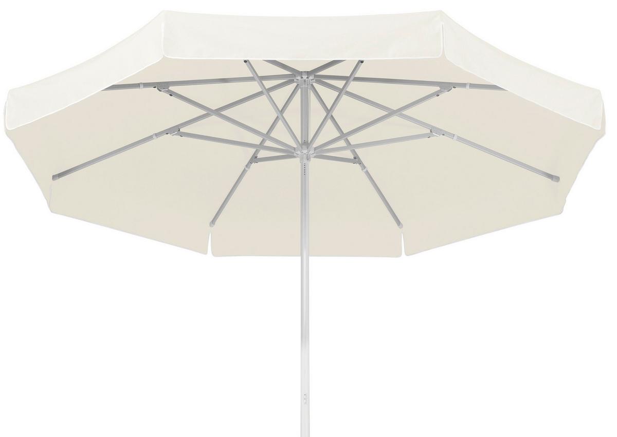 Ampelschirm Jumbo LxBxH: 400x295x400 cm Weiß - Silberfarben/Weiß, Basics, Textil/Metall (400/295/400cm) - Schneider