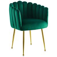 Armlehnstuhl Muna 125 Grün - Grün, Design, Textil/Metall (59/85/56cm) - Kayoom