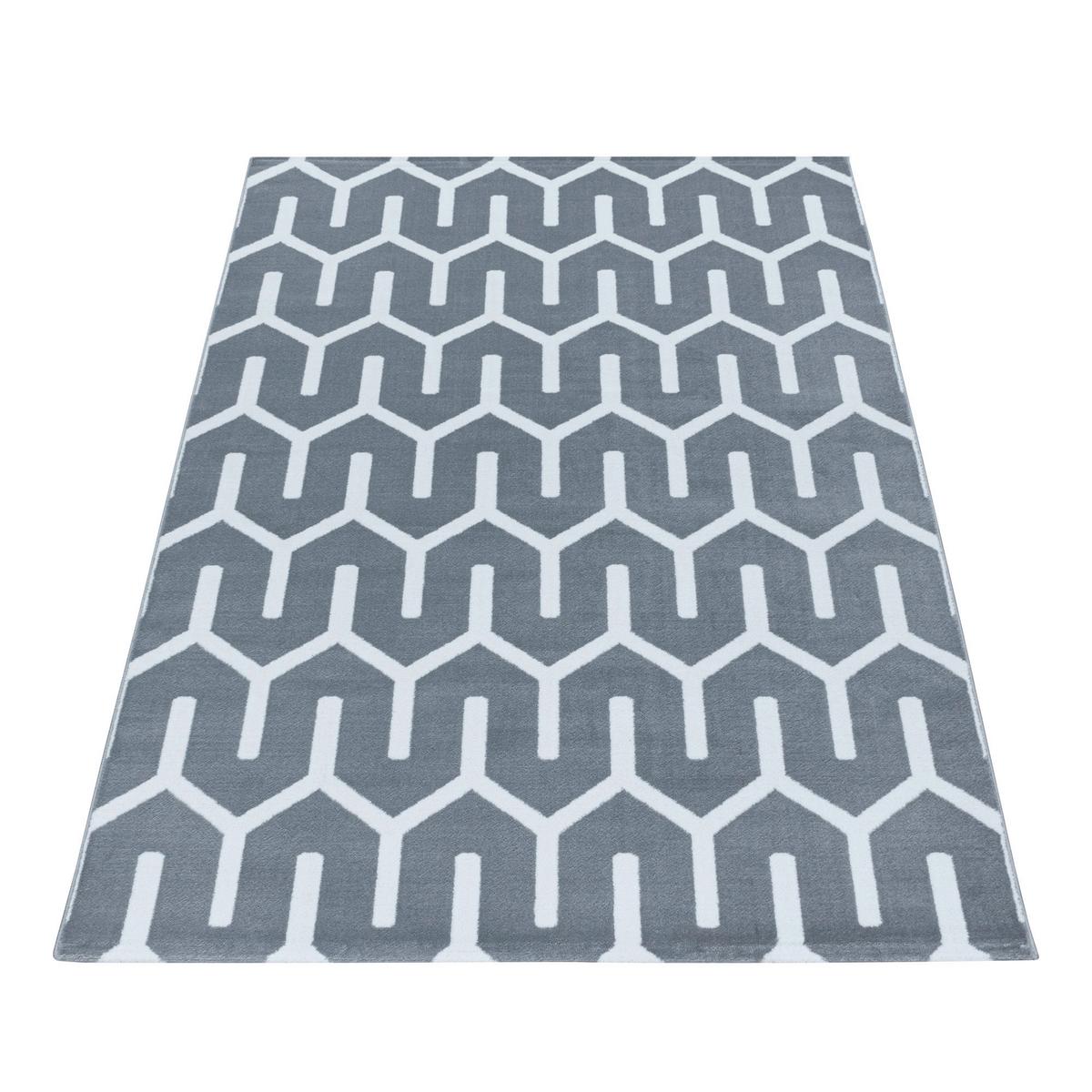 Webteppich Grau Costa 240x340 Cm - Grau, Design, Textil (240/340cm)