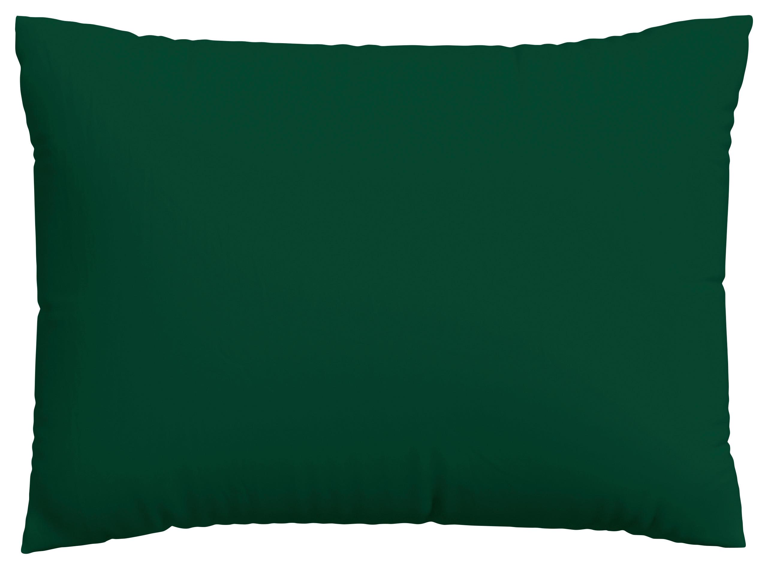 Kopfpolsterbezug Knitted Jersey - Dunkelgrün, Basics, Textil (70/90cm) - Schlafgut