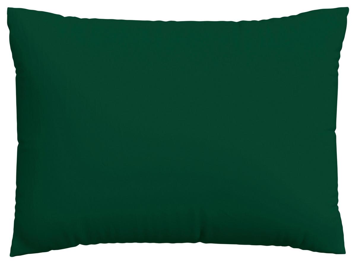 Kopfpolsterbezug Knitted Jersey - Dunkelgrün, Basics, Textil (70/90cm) - Schlafgut