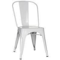 Stuhl Vantaggio Comfort Stapelbar Weiß Bis 150 Kg - Weiß, Basics, Metall (44/84/54cm) - MID.YOU