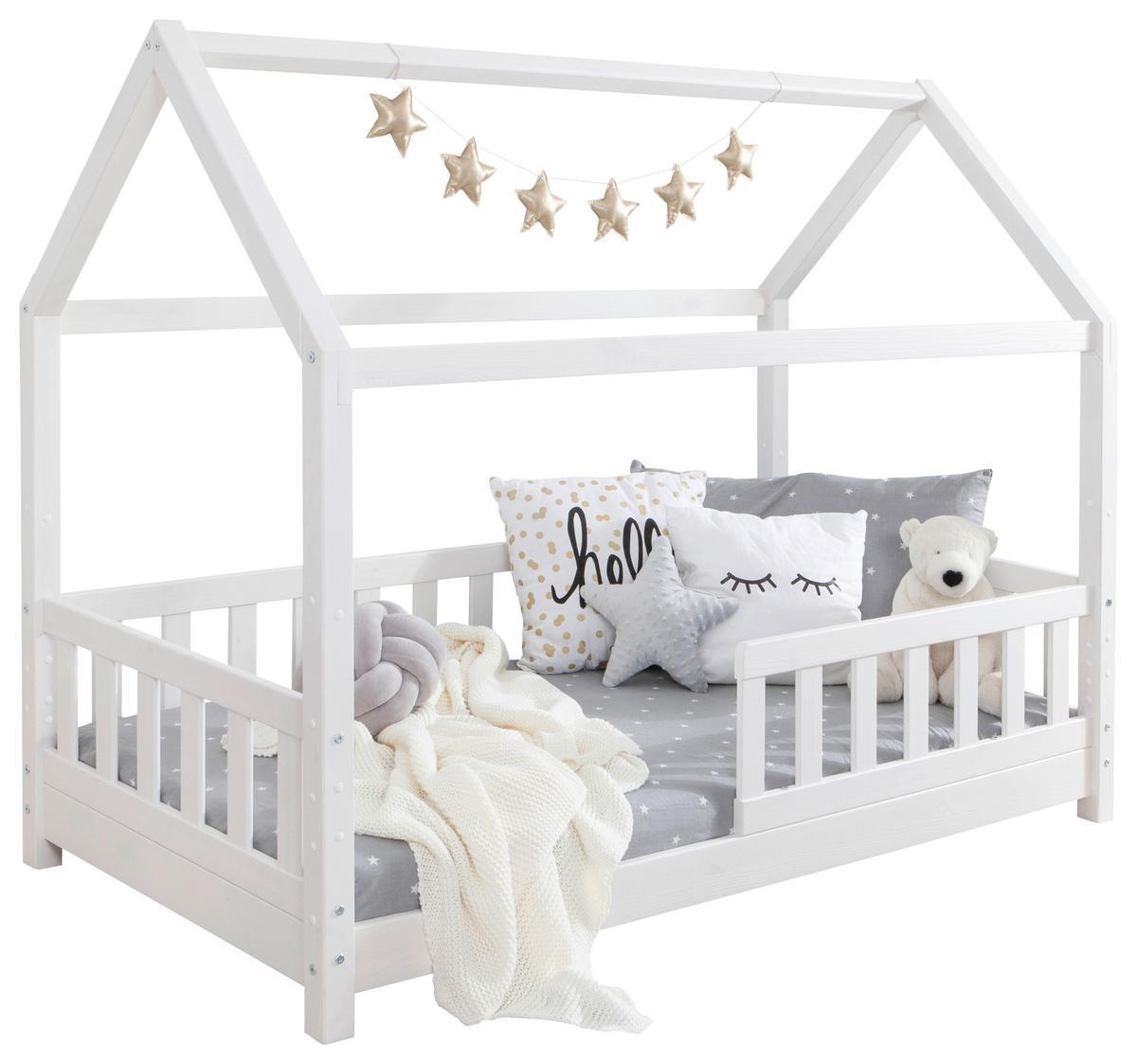 Hausbett Kay - Weiß, MODERN, Holz (80/160cm) - MID.YOU