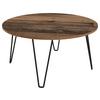 Couchtisch Rund Flair Schwarz/alteiche Dekor - Alteiche/Schwarz, KONVENTIONELL, Holzwerkstoff/Metall (80/80/40cm) - MID.YOU