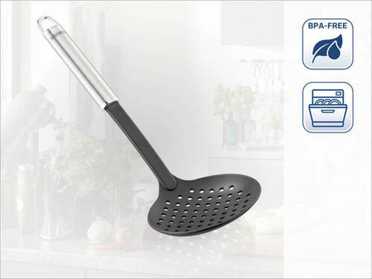 Schöpflöffel Caitlin - Edelstahlfarben/Schwarz, KONVENTIONELL, Kunststoff/Metall (31,5/11/7,5cm) - Leifheit