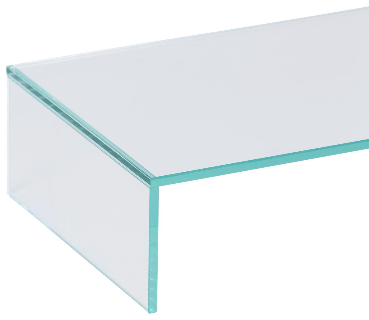 TV-Aufsatz Go 750 Klar - Klar, MODERN, Glas (75/11/25cm)