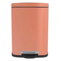 Kosmetikeimer Akira 5L Terra cotta Metall LBH: 21,4x17,6x30 - Terracotta/Schwarz, Basics, Kunststoff/Metall (21,4/17,6/30cm)