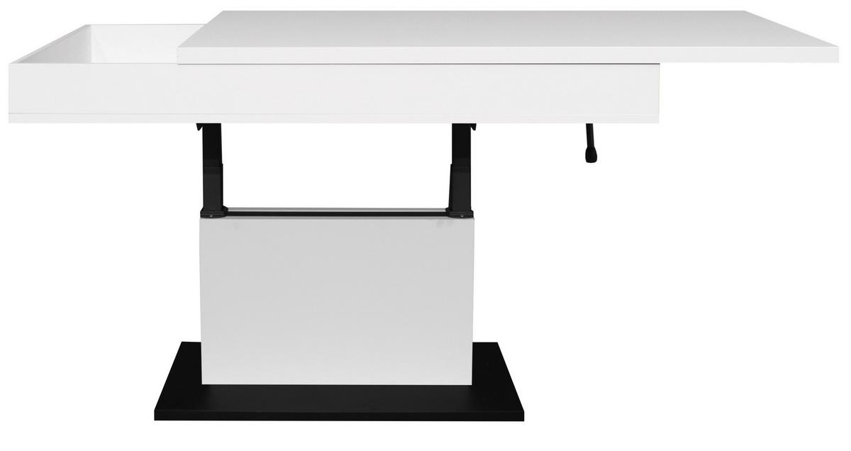 Couchtisch Lift Schwarz/Eiche Artisan B: 110cm - Schwarz/Eiche Artisan, Design, Holzwerkstoff/Metall (110/58-77/60cm) - MID.YOU