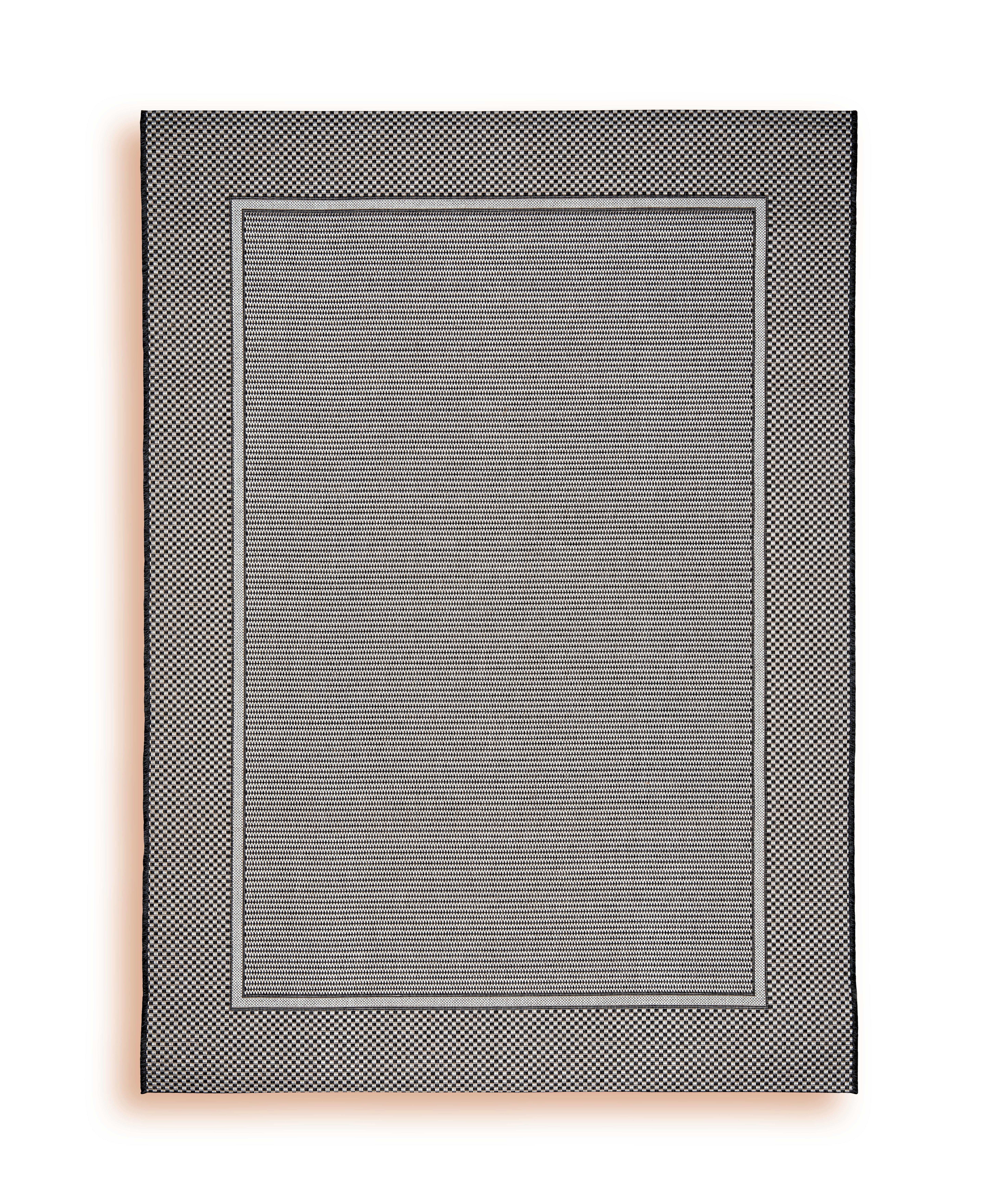Flachwebteppich Anthrazit / Silber Paul 60x110 cm
