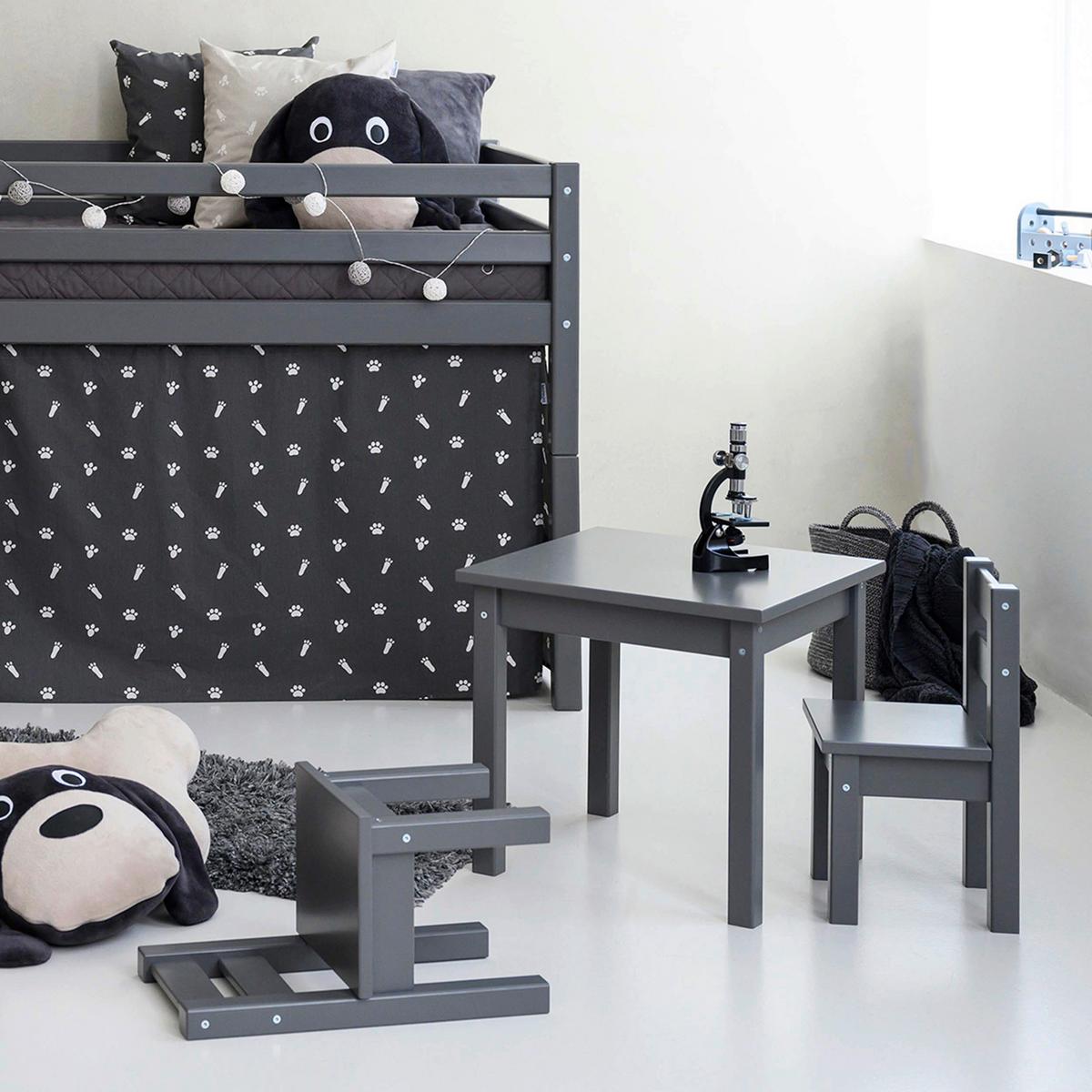 Kindersitzgruppe Bunde Mads Dunkelgrau - Dunkelgrau, MODERN, Holz - MID.YOU