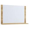 Badspiegel Vcb10 BxH: 60x65 cm mit Ablage Eiche Dekor - Eichefarben/Honig, Basics, Holzwerkstoff (60/65/16,6cm) - MID.YOU