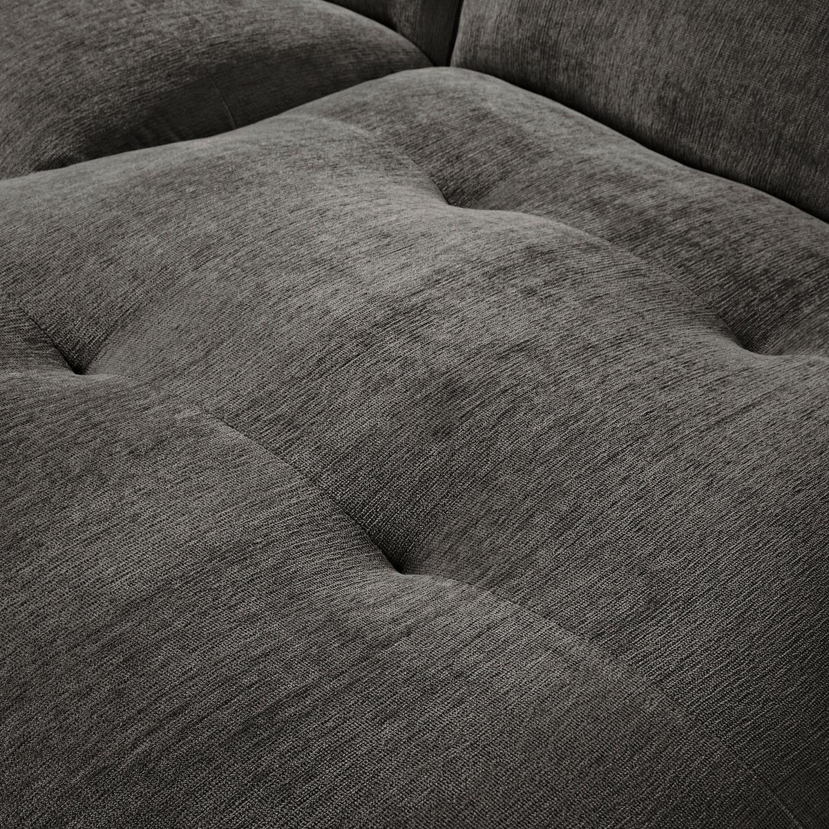 Ecksofa Fluffy Anthrazit S: 269x184 Cm - Anthrazit/Schwarz, MODERN, Textil (269/184cm) - Trendmanufaktur