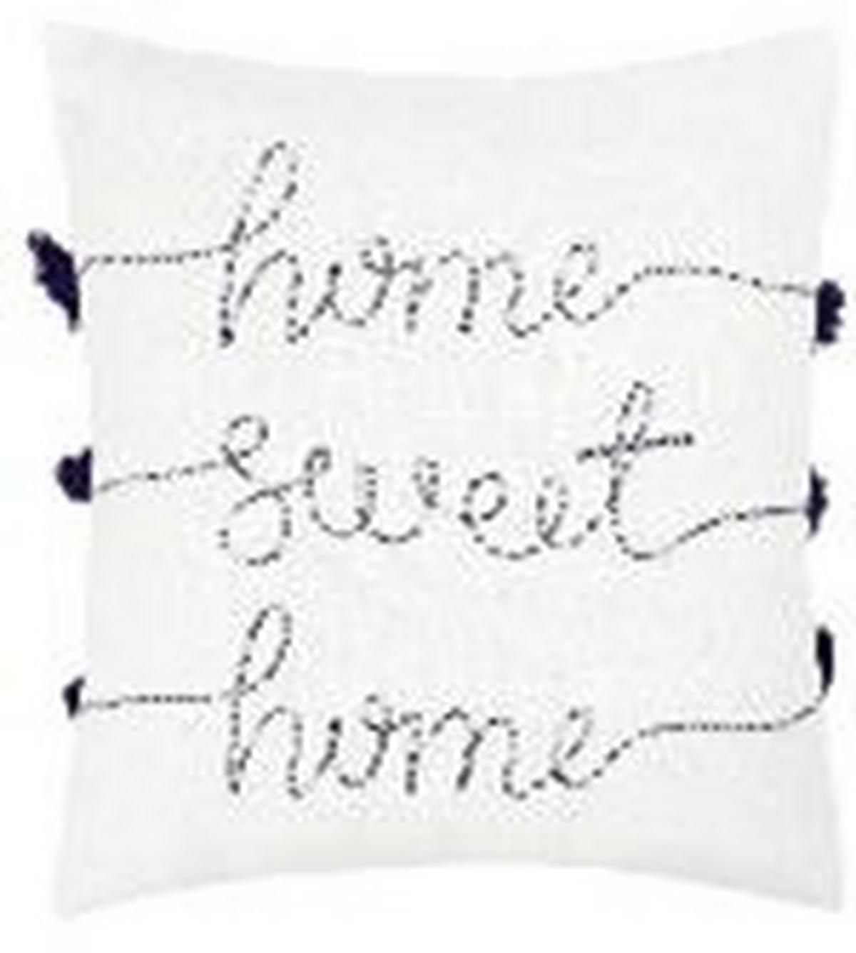 DEKORAČNÝ VANKÚŠ SWEET HOME - čierna/biela, textil (45/45cm) - Mömax