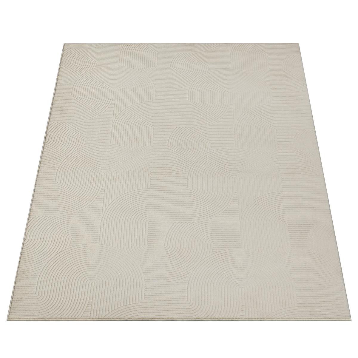 Webteppich Stilo - Creme, KONVENTIONELL, Textil (120/160cm)