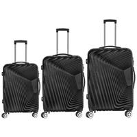 Reisekofferset Theresa - Schwarz, KONVENTIONELL, Kunststoff/Textil - Luca Bessoni