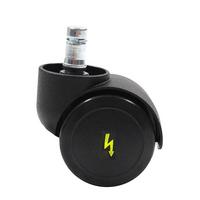 Bürostuhlrollen Rolo Esd Schwarz Ø 5 Cm 5er-Set - Schwarz, Basics, Kunststoff/Metall (5/6,1/5cm) - MID.YOU