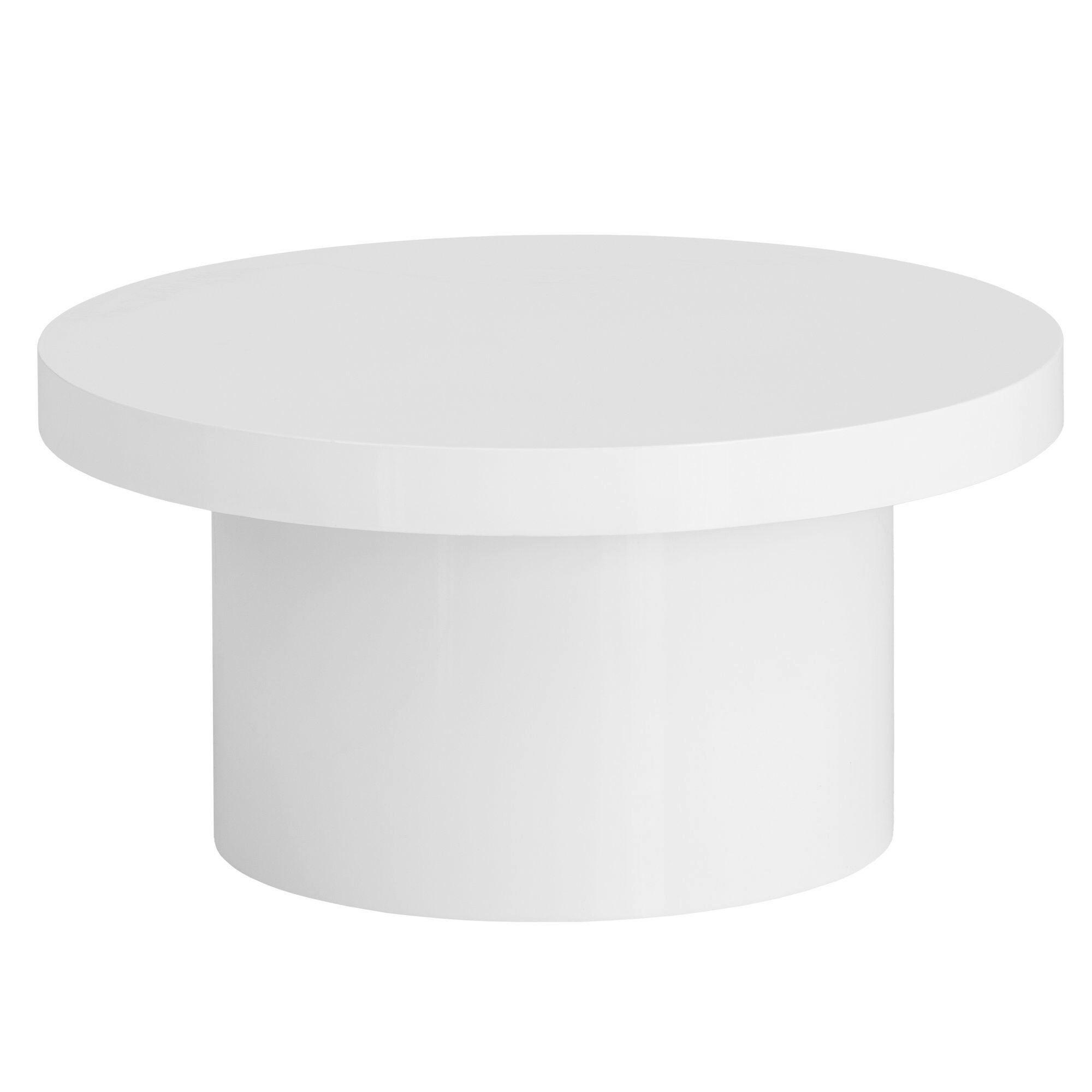 Konferenční stolek p. 60 - bílá/vysoce lesklá bílá, Design, kompozitní dřevo (60/30cm) - Livetastic