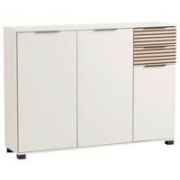 Schuhschrank Alexa 1420 - Eichefarben/Beige, Design, Holzwerkstoff (141,9/105,5/35cm) - MID.YOU