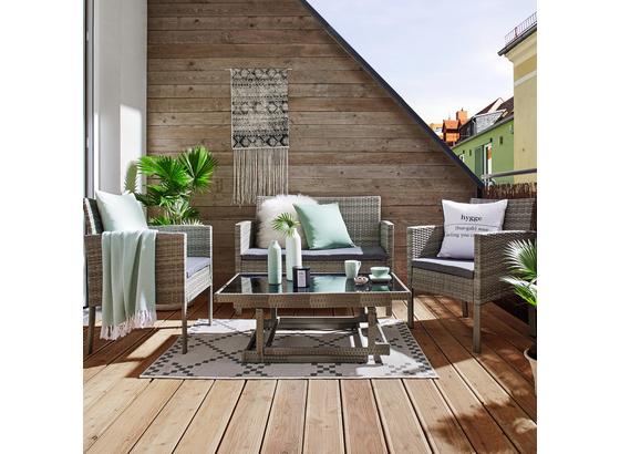 Sedacia Súprava Jamaika - čierna/sivá, umelá hmota/kov - Modern Living Sedacia Súprava Jamaika - čierna/sivá, umelá hmota/kov - Modern Living