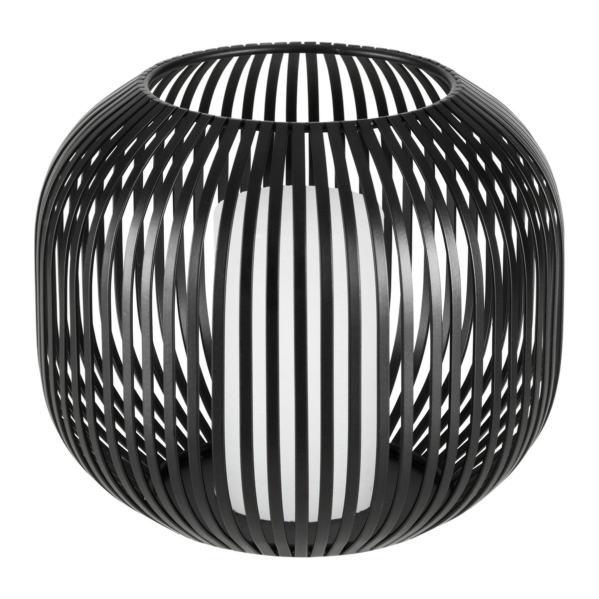 Lampáš Jola, P/V:21/17,5cm,čierna - čierna, kov (21/17,5cm) - Premium Living