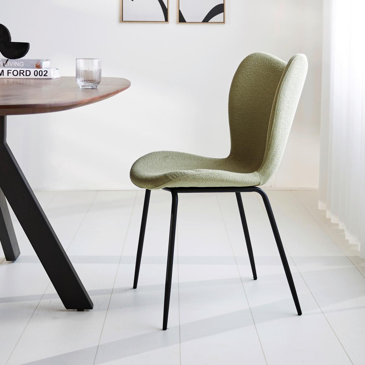 Stuhl-Set Caen Grün B: 50 cm - Schwarz/Grün, MODERN, Textil/Metall (50/88,5/42cm) - MID.YOU