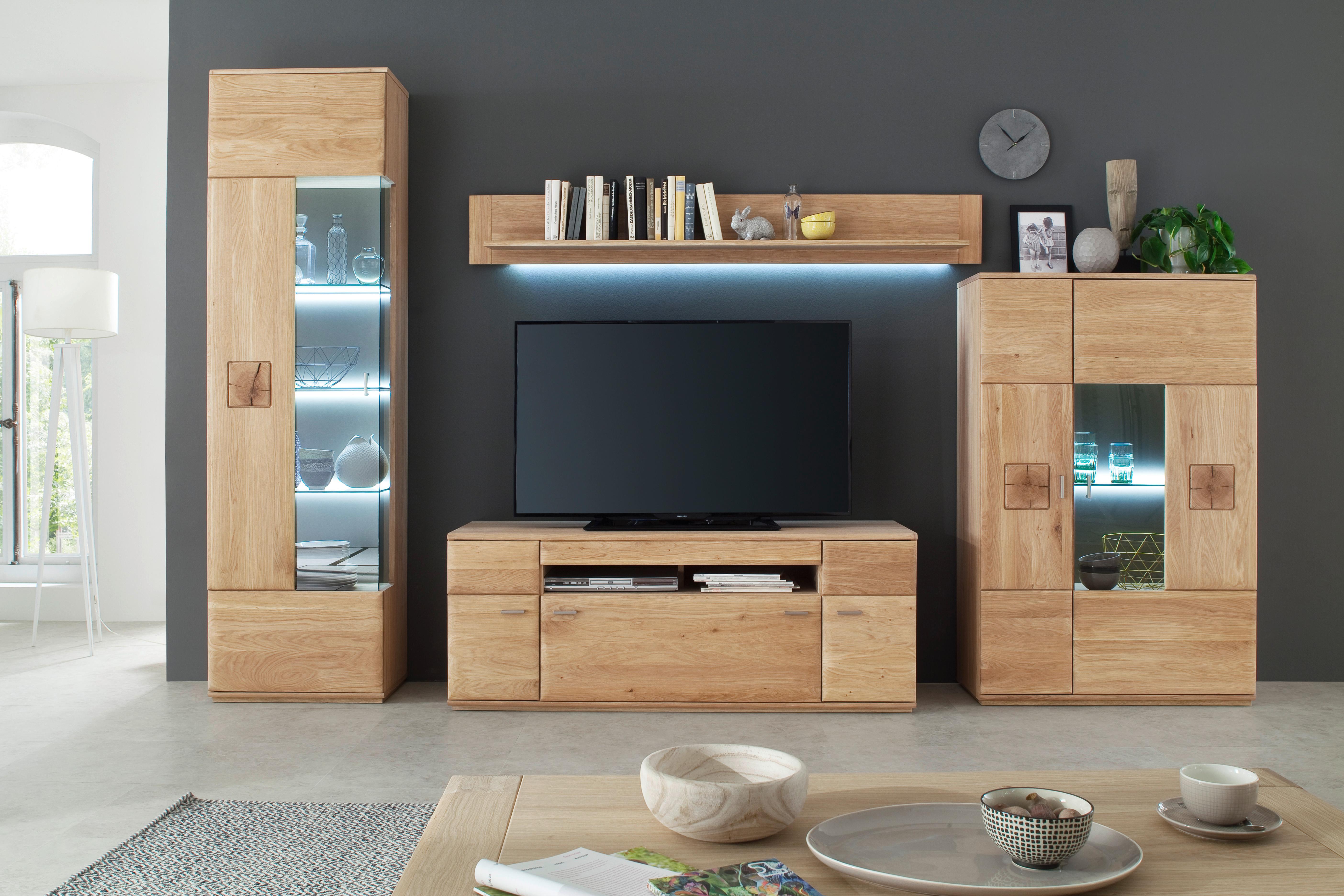 Wandboard Bologna B: 180 cm Eichefarben - Eichefarben, Design, Holz/Holzwerkstoff (180/24/25cm) - Livetastic