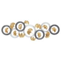 Wanddeko Arty B Grautöne/goldfarben B: 127,5cm - Basics, Metall (127.50/44.50/4cm)