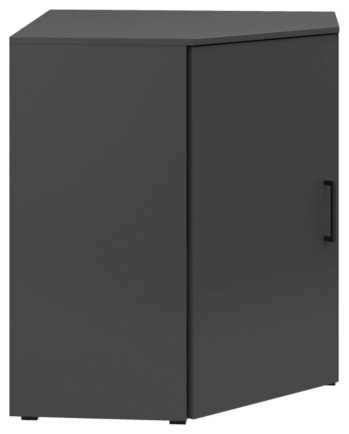 Rohová komoda MULTISTAURAUM š: 101 cm - čierna/grafitová, Modern, kompozitné drevo/plast (71,5/71,5cm)
