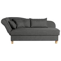 Récamiere Selma In Anthrazit B: 190 cm - Anthrazit/Buchefarben, Design, Textil (190/82/88cm) - Max Winzer