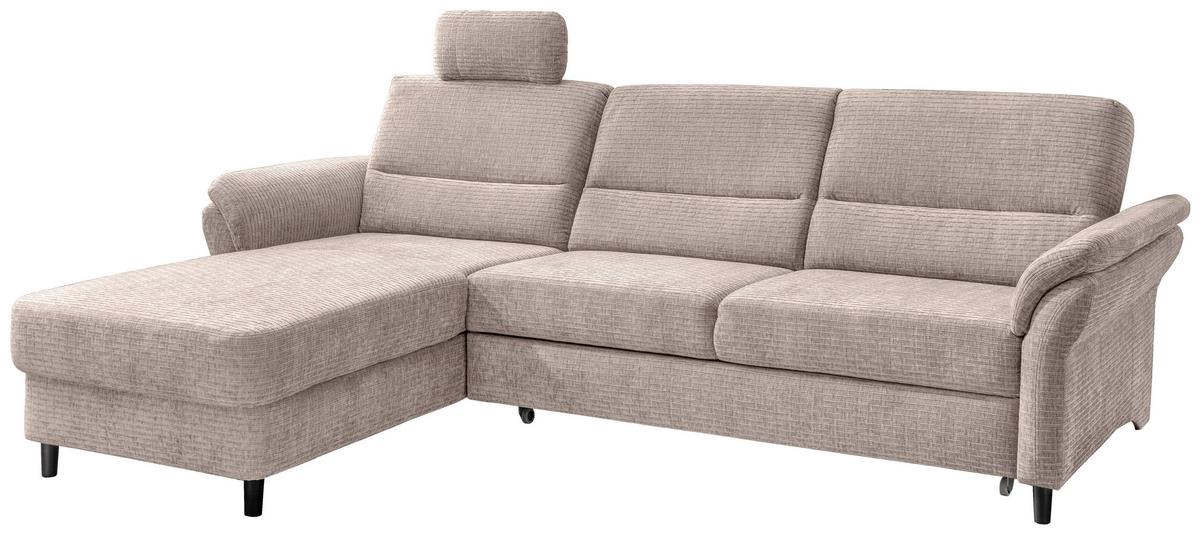 Ecksofa Cavoli, Beige S: 176x279 cm - Beige/Schwarz, MODERN, Textil (176/279cm) - Livetastic